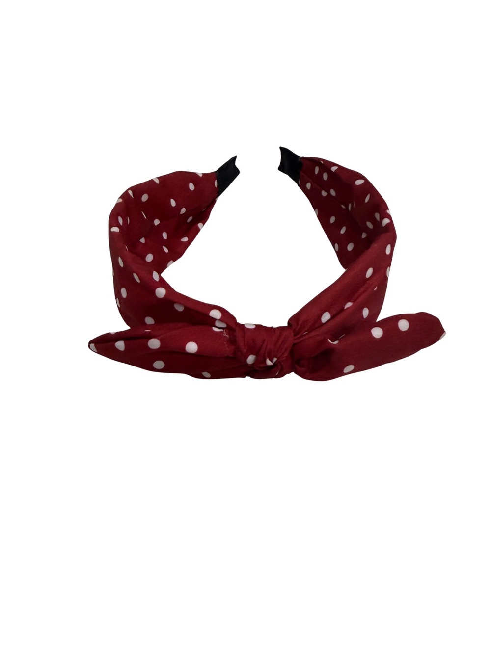 Polka Dot Knot Headband - Red